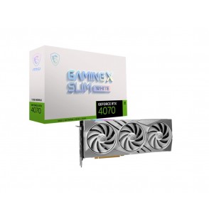 Graphics Card | MSI | NVIDIA GeForce RTX 4070 | 12 GB | GDDR6X | 192 bit | PCIE 4.0 16x | 1xHDMI | 3xDisplayPort | 4070GAMXSLIMWHITE12G