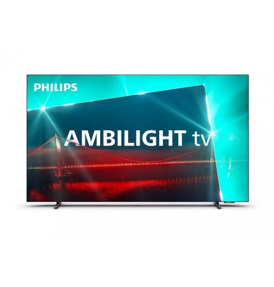 TV Set | PHILIPS | 48" | OLED/Smart | 3840x2160 | Wireless LAN | Bluetooth | Google TV | Metallic | 48OLED718/12