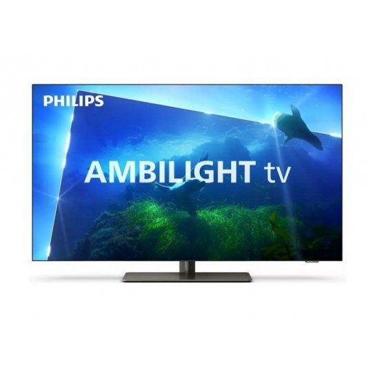 TV Set | PHILIPS | 55" | OLED/Smart | 3840x2160 | Wireless LAN | Bluetooth | Google TV | Metallic | 55OLED818/12