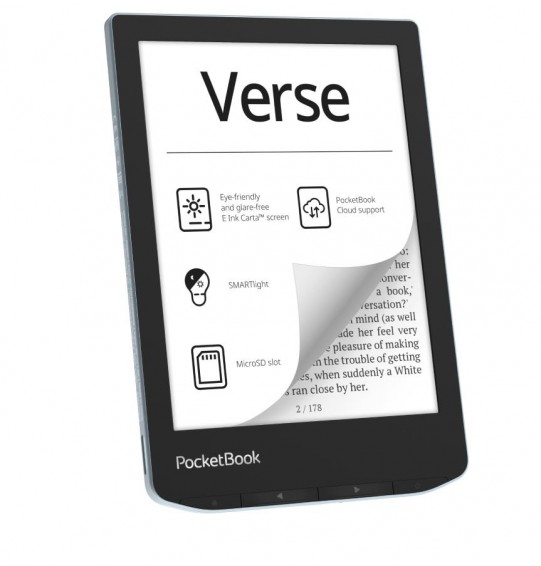 E-Reader | POCKETBOOK | Verse | 6" | 1024x758 | 1xUSB-C | Micro SD | Wireless LAN | Blue | PB629-2-WW