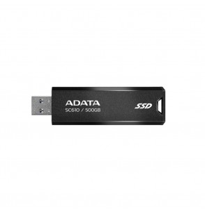 External SSD | ADATA | SC610 | 500GB | USB 3.2 | Write speed 500 MBytes/sec | Read speed 550 MBytes/sec | SC610-500G-CBK/RD