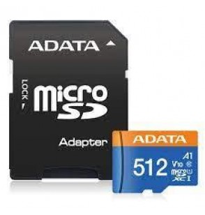MEMORY MICRO SDXC 512GB W/AD./AUSDX512GUICL10A1-RA1 ADATA