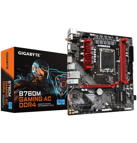 Mainboard | GIGABYTE | Intel B760 Express | LGA1700 | Micro-ATX | Memory DDR4 | Memory slots 2 | 1xPCI-Express 3.0 1x | 1xPCI-Express 4.0 16x | 2xM.2 | 1x15pin D-sub | 1xHDMI | 1xDisplayPort | 2xUSB 2.0 | 3xUSB 3.2 | 1xUSB-C | 1xPS/2 | B760MGAMINGACDDR41.