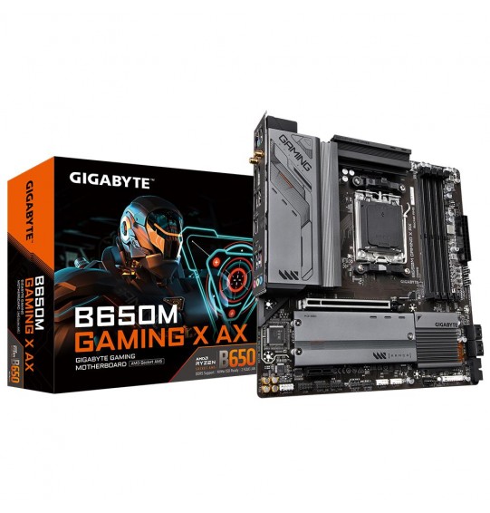 Mainboard | GIGABYTE | AMD B650 | SAM5 | Micro-ATX | Memory DDR5 | Memory slots 4 | 1xPCI-Express 3.0 1x | 1xPCI-Express 4.0 16x | 2xM.2 | 1xHDMI | 2xDisplayPort | 4xUSB 2.0 | 3xUSB 3.2 | 1xUSB-C | 1xPS/2 | 1xRJ45 | 3xAudio port | B650MGAMINGXAX1.3