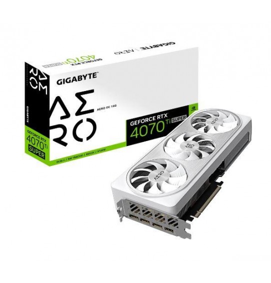 Graphics Card | GIGABYTE | NVIDIA GeForce RTX 4070 Ti SUPER | 16 GB | GDDR6X | 256 bit | PCIE 4.0 16x | GPU 2655 MHz | Triple slot Fansink | 1xHDMI | 3xDisplayPort | GV-N407TSAEROOC-16GD