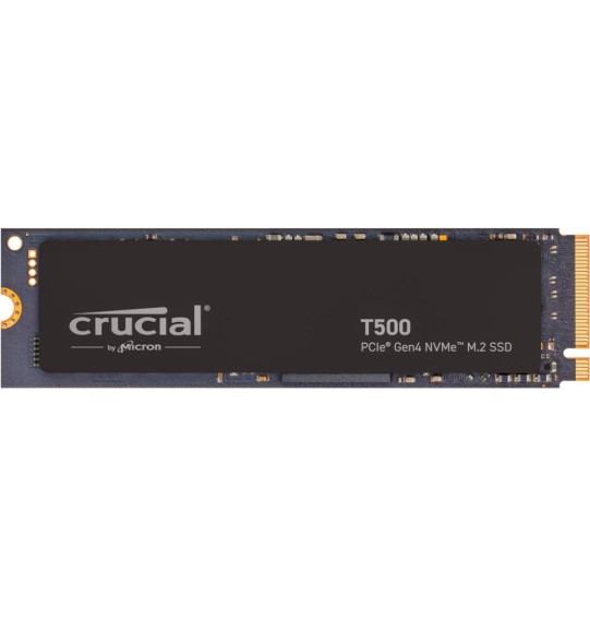 SSD | CRUCIAL | T500 | 500GB | M.2 | PCIe Gen4 | NVMe | 3D NAND | Write speed 5700 MBytes/sec | Read speed 7200 MBytes/sec | TBW 300 TB | CT500T500SSD8