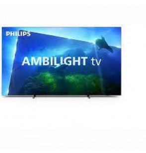 TV Set | PHILIPS | 77" | OLED/Smart | 3840x2160 | Wireless LAN | Bluetooth | Google TV | Metallic | 77OLED818/12