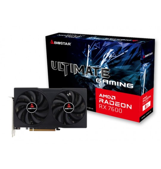 Graphics Card | BIOSTAR | AMD Radeon RX 7600 | 8 GB | GDDR6 | 128 bit | PCIE 4.0 16x | GPU 2250 MHz | Dual Slot Fansink | 1xHDMI | 3xDisplayPort | VA7606RM81