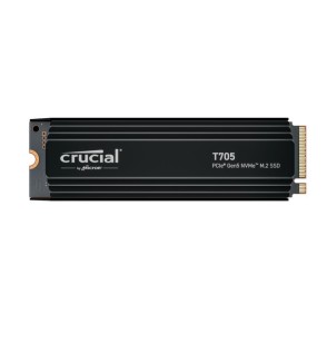 SSD | CRUCIAL | T705 | 4TB | M.2 | PCIe Gen5 | NVMe | Write speed 12600 MBytes/sec | Read speed 14100 MBytes/sec | TBW 2400 TB | CT4000T705SSD5