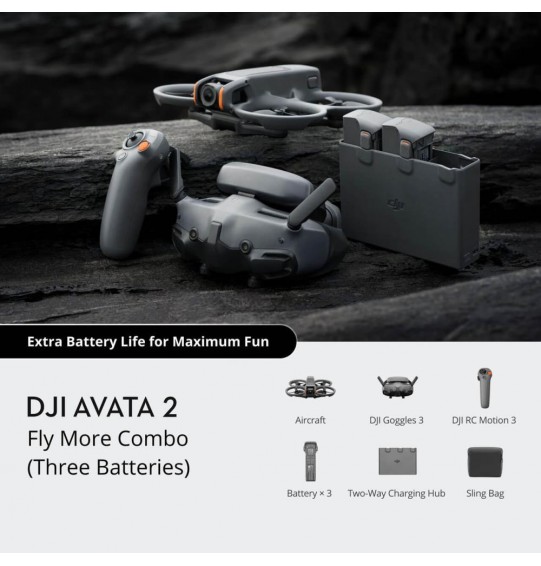 Drone | DJI | Avata 2 Fly More Combo (Three Batteries) | Consumer | CP.FP.00000151.05