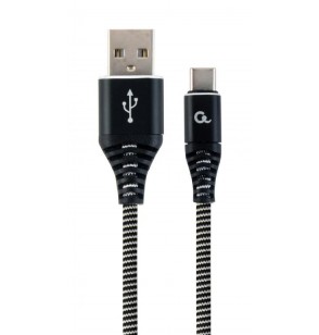 CABLE USB-C 2M BLACK/WHITE/CC-USB2B-AMCM-2M-BW GEMBIRD