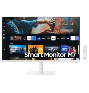 LCD Monitor | SAMSUNG | S27CM703UU | 27" | TV Monitor/Smart/4K | Panel VA | 3840x2160 | 16:9 | 60Hz | Matte | 4 ms | Speakers | Swivel | Height adjustable | Tilt | Colour White | LS27CM703UUXDU