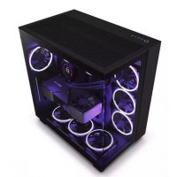 Case | NZXT | H9 FLOW | MidiTower | Case product features Transparent panel | Not included | ATX | MicroATX | MiniITX | Colour Black | CM-H91FB-01