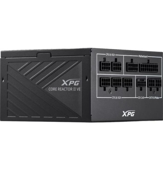 Power Supply | ADATA | XPG CORE REACTOR II VE | 850 Watts | Efficiency 80 PLUS GOLD | COREREACTORIIVE850G-BKCEU