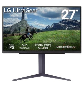 LCD Monitor | LG | 27" | Panel IPS | 2560x1440 | 16:9 | 180Hz | 1 ms | Pivot | Height adjustable | Tilt | Colour Black | 27GS85Q-B