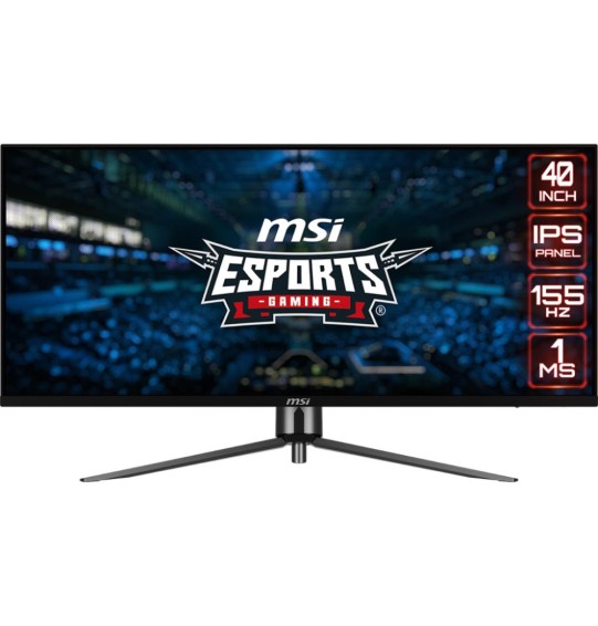 LCD Monitor | MSI | MAG401QR | 40" | Gaming/21 : 9 | Panel IPS | 3440x1440 | 21:9 | 155Hz | Matte | 1 ms | Tilt | Colour Black | MAG401QR