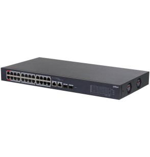 Switch | DAHUA | CS4226-24ET-240 | Desktop/pedestal | Rack 1U | 24x10Base-T / 100Base-TX | 2x10/100/1000BASE-T/SFP combo | 2 | 26 | PoE ports 24 | 240 Watts | CS4226-24ET-240