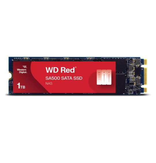 SSD | WESTERN DIGITAL | Red SA500 | 1TB | M.2 | SATA 3.0 | Write speed 530 MBytes/sec | Read speed 560 MBytes/sec | 2.38mm | TBW 600 TB | MTBF 2000000 hours | WDS100T1R0B