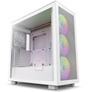 CASE MIDITOWER ATX W/O PSU/WHITE H7 FLOW RGB NZXT