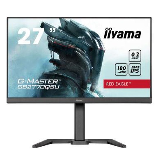 LCD Monitor | IIYAMA | 27" | Gaming | Panel IPS | 2560x1440 | 16:9 | 180Hz | Matte | 0.2 ms | Speakers | Swivel | Pivot | Height adjustable | Tilt | Colour Black | GB2770QSU-B6