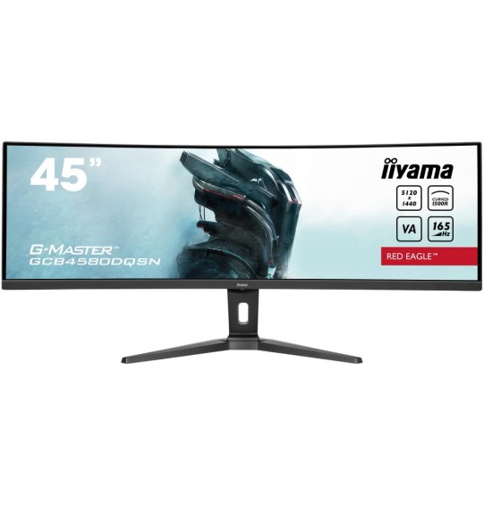 LCD Monitor | IIYAMA | GCB4580DQSN-B1 | 45" | Curved | Panel VA | 5120x1440 | 32:9 | 165Hz | Matte | 0.8 ms | Speakers | Height adjustable | Tilt | Colour Black | GCB4580DQSN-B1