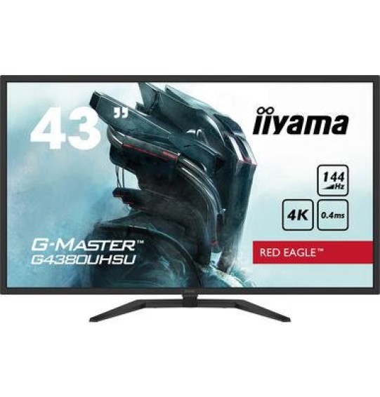 LCD Monitor | IIYAMA | 43" | Gaming/4K | Panel VA | 3840x2160 | 16:9 | 144Hz | Matte | 0.4 ms | Speakers | Tilt | Colour Black | G4380UHSU-B1