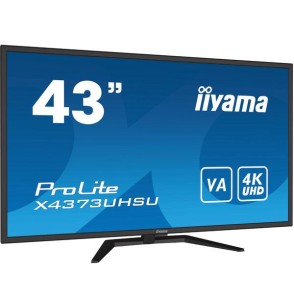 LCD Monitor | IIYAMA | 43" | 4K | Panel VA | 3840x2160 | 16:9 | 60Hz | Matte | 3 ms | Speakers | Tilt | Colour Black | X4373UHSU-B1