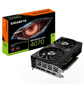 Graphics Card | GIGABYTE | NVIDIA GeForce RTX 4070 | 12 GB | GDDR6 | 192 bit | PCIE 4.0 16x | GPU 2490 MHz | Dual Slot Fansink | 1xHDMI | 3xDisplayPort | GV-N4070WF2OCV2-12GD