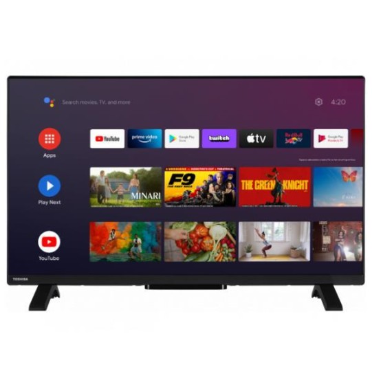 TV Set | TOSHIBA | 40" | 4K/Smart | 1920x1080 | Wireless LAN | Bluetooth | Android TV | Black | 40LA2363DG