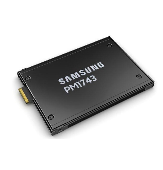 SSD | SAMSUNG | SSD series PM1743 | 3.84TB | PCIe Gen5 | NVMe | NAND flash technology TLC | Write speed 6000 MBytes/sec | Read speed 14000 MBytes/sec | Form Factor E3.S | MTBF 25000000 hours | MZ3LO3T8HCJR-00A07