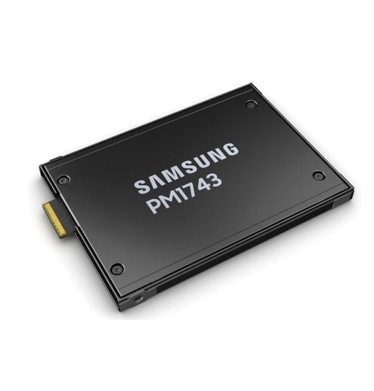 SSD | SAMSUNG | SSD series PM1743 | 7.68TB | PCIe Gen5 | NVMe | NAND flash technology TLC | Write speed 6000 MBytes/sec | Read speed 14000 MBytes/sec | Form Factor E3.S | MTBF 25000000 hours | MZ3LO7T6HBLT-00A07