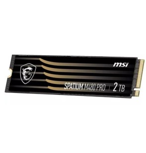 SSD | MSI | SPATIUM M480 PRO | 2TB | M.2 | PCIe Gen4 | NVMe | 3D NAND | Write speed 7000 MBytes/sec | Read speed 7400 MBytes/sec | 2.15mm | TBW 1400 TB | MTBF 1600000 hours | S78-440Q600-P83