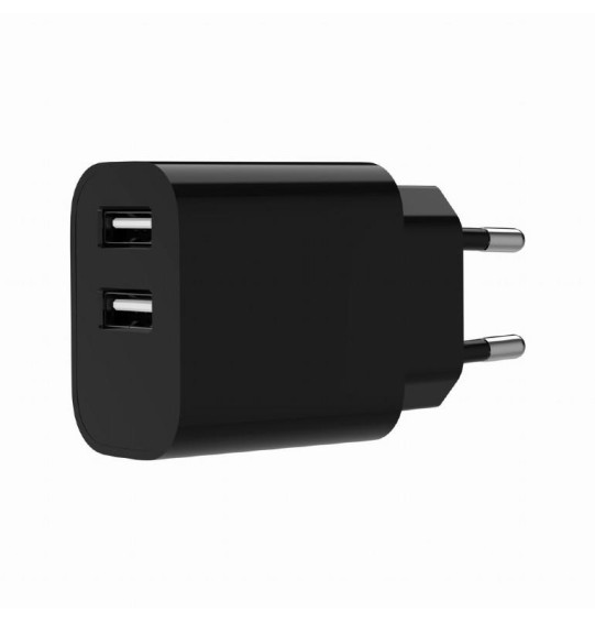 CHARGER USB UNIVERSAL BLACK/2P TA-UC-2A12-01-BK GEMBIRD