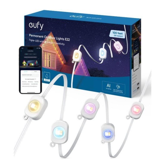 Smart Lightstrip | EUFY | Permanent Outdoor Lights E22 | Bluetooth | T8L02321