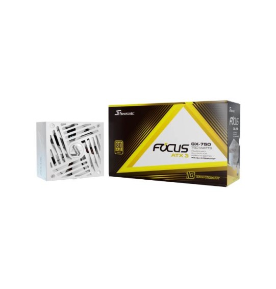 Power Supply | SEASONIC | FOCUS GX White ATX 3 (2024) | 750 Watts | Efficiency 80 PLUS GOLD | MTBF 100000 hours | FOCUS-GX-750-V4-WHITE