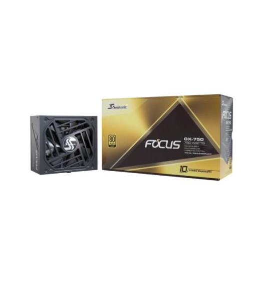 Power Supply | SEASONIC | FOCUS GX ATX 3.0 | 750 Watts | Efficiency 80 PLUS GOLD | MTBF 100000 hours | FOCUS-GX-750-V4