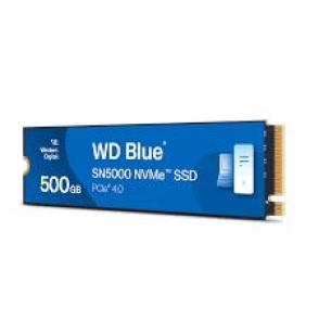 SSD | WESTERN DIGITAL | Blue SN5000 | 500GB | M.2 | PCIe Gen4 | NVMe | Write speed 4000 MBytes/sec | Read speed 5000 MBytes/sec | 2.38mm | TBW 300 TB | WDS500G4B0E