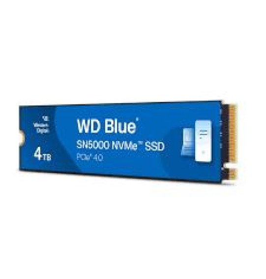 SSD | WESTERN DIGITAL | Blue SN5000 | 4TB | M.2 | PCIe Gen4 | NVMe | Write speed 5000 MBytes/sec | Read speed 5500 MBytes/sec | 2.38mm | TBW 1200 TB | WDS400T4B0E