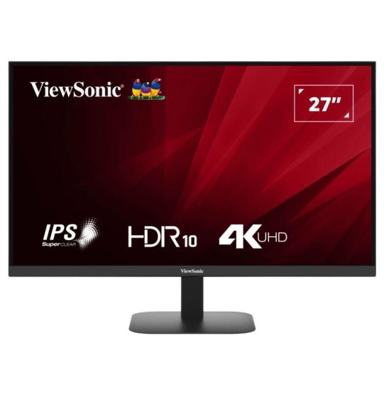 LCD Monitor | VIEWSONIC | VA2708-4K-HD | 27" | Panel IPS | 3840x2160 | 16:9 | 60 Hz | Matte | 4 ms | Tilt | Colour Black | VA2708-4K-HD