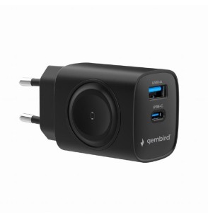 CHARGER USB 2IN1 20W 2PORT/TA-UC-PDQCW20-01-BK GEMBIRD