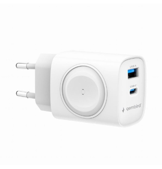 CHARGER USB 2IN1 20W 2PORT/TA-UC-PDQCW20-01-W GEMBIRD