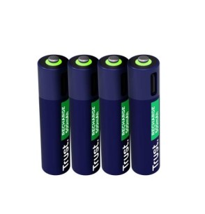 BATTERY RECH. LI-ION AAA/500MAH USB-C 4PACK 25671 TRUST