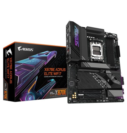 Mainboard | GIGABYTE | AMD X870E | SAM5 | ATX | Memory DDR5 | Memory slots 4 | 1xPCI-Express 3.0 4x | 1xPCI-Express 4.0 4x	 | 1xPCI-Express 5.0 16x | 4xM.2 | 1xHDMI | 4xUSB 2.0 | 6xUSB 3.2 | 2xUSB-C | 1xOptical S/PDIF | 1xRJ45 | 2xAudio port | X870EAELITE