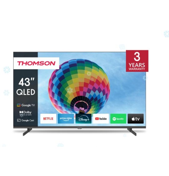 TV Set | THOMSON | 43" | 4K/Smart | QLED | 3840x2160 | Wireless LAN | Bluetooth | Google TV | Black | 43QG4S14