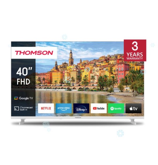 TV Set | THOMSON | 40" | 4K/Smart | 1920x1080 | Wireless LAN | Bluetooth | Google TV | White | 40FG2S14W