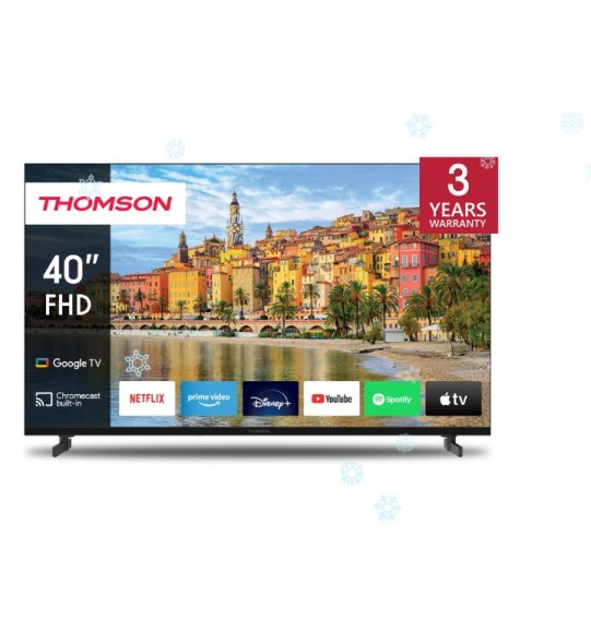 TV Set | THOMSON | 40" | 4K/Smart | 1920x1080 | Wireless LAN | Bluetooth | Google TV | Black | 40FG2S14