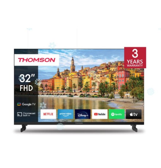 TV Set | THOMSON | 32" | 4K/Smart | 1920x1080 | Wireless LAN | Bluetooth | Google TV | Black | 32FG2S14