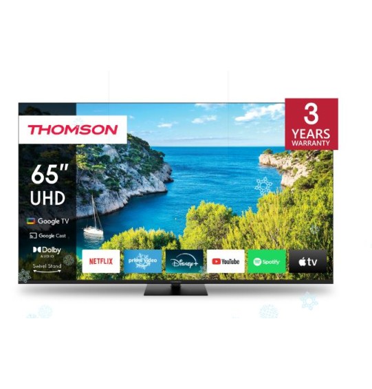 TV Set | THOMSON | 65" | 4K/Smart | 3840x2160 | Wireless LAN | Bluetooth | Google TV | Black | 65UG5C14