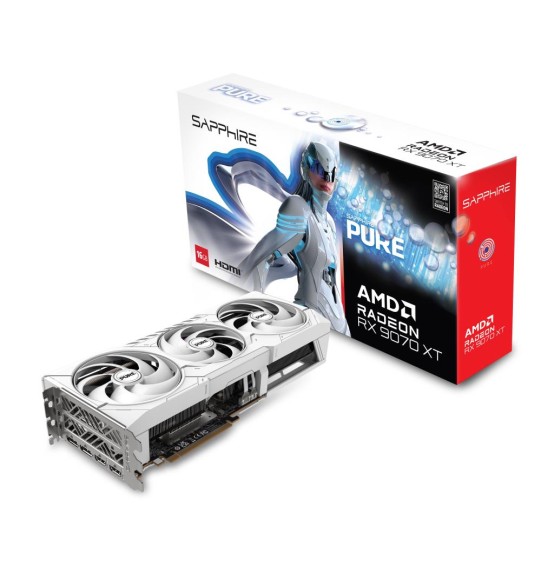 Graphics Card | SAPPHIRE | AMD Radeon RX 9070 XT | 16 GB | GDDR6 | 256 bit | PCIE 5.0 16x | GPU 2460 MHz | Triple slot Fansink | 2xHDMI | 2xDisplayPort | 11348-02-20G