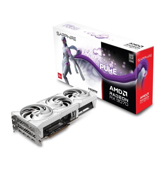 Graphics Card | SAPPHIRE | AMD Radeon RX 9070 | 16 GB | GDDR6 | 256 bit | PCIE 5.0 16x | Triple slot Fansink | 2xHDMI | 2xDisplayPort | 11349-02-20G